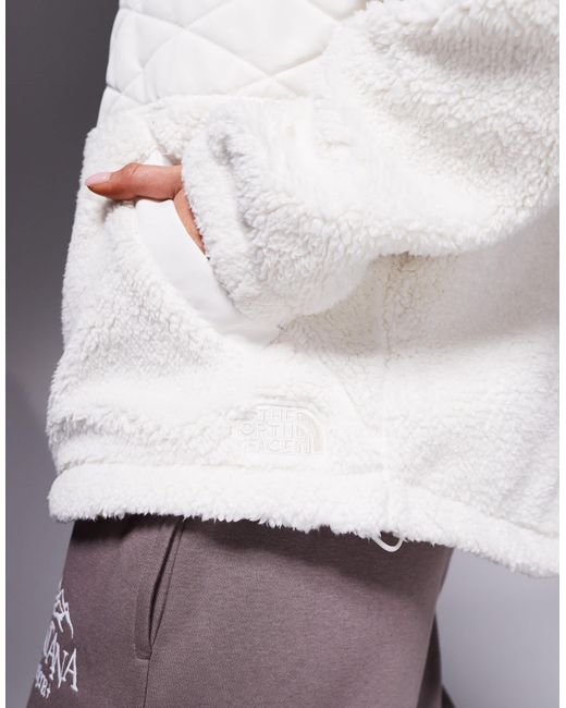 The North Face White Cabin Fleece Full Zip Jacket