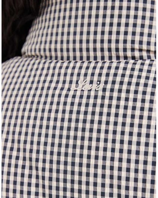 Levi's Gray Tate Micro Check Puffer Gilet