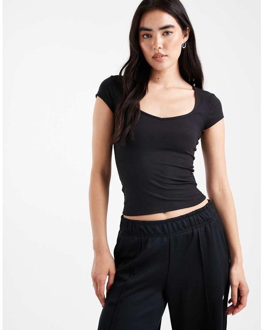 Cotton On Black Hold Me Short Sleeve