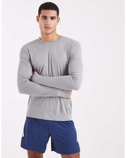 Adidas Originals Gray Adi365 Running Essentials Longsleeve Top for men