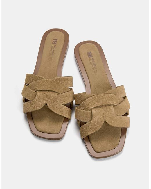 Pull&Bear Multicolor – flache ledersandalen