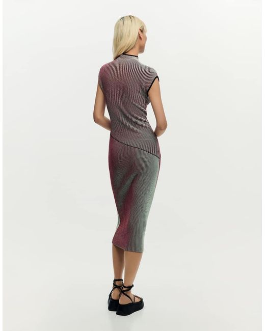 Desigual Gray Knitted Strappy Dress
