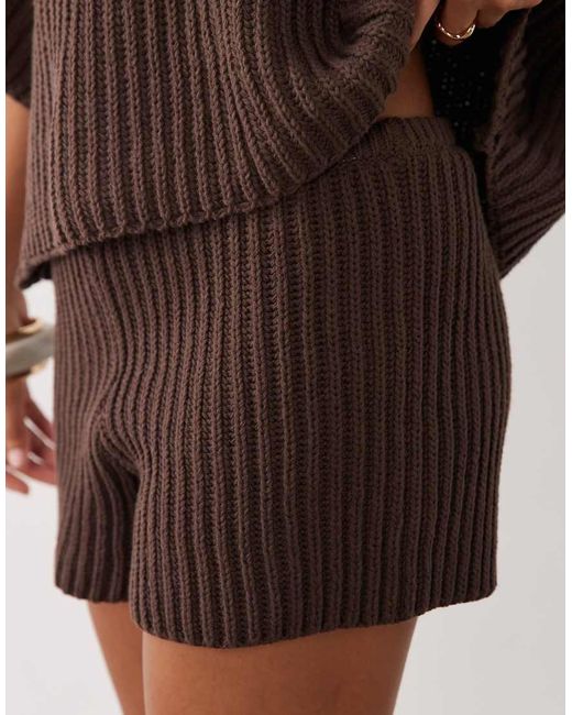 SNDY'S Natural Cotton Rich Knitted Shorts Co-Ord