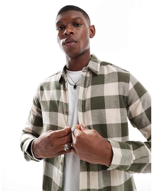 Only & Sons Gray Check Shirt for men