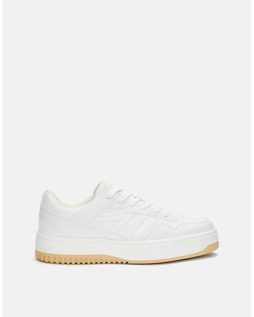 Pull&Bear – e sneaker mit dicker profilsohle in White für Herren
