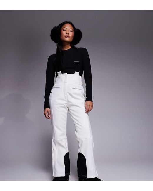 ASOS 4505 Ski & Snow White Asos 4505 Petite Ski Soft Shell Water Repellent Kick Flare Ski Trousers