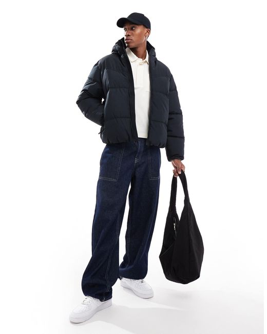 Hollister – wattierter mantel in Blue für Herren