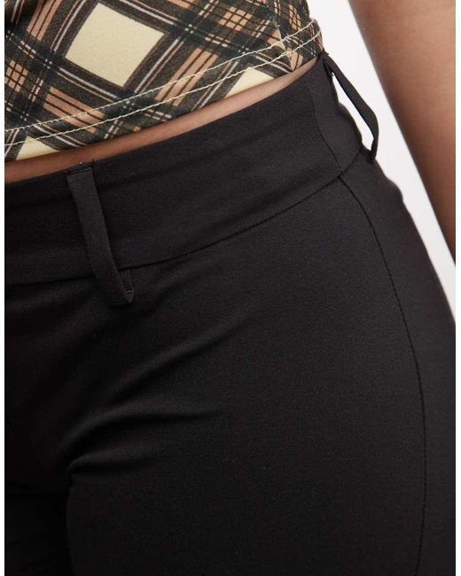 Weekday Black Cropped Tailored Trousers