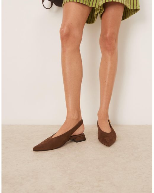 ASOS Natural Leonora Slingback Ballets