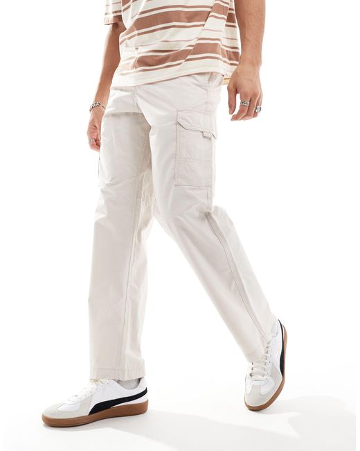 ADPT White Loose Fit Cargo Trouser for men