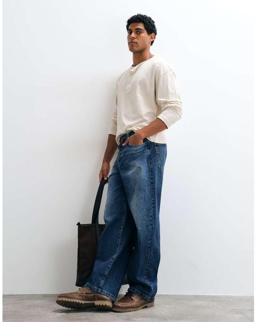 ASOS White baggy Jeans for men