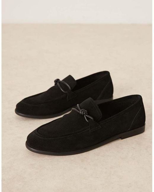 ASOS Black Slim Loafers for men
