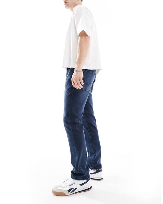 Jack & Jones Blue Clark Straight Jeans for men
