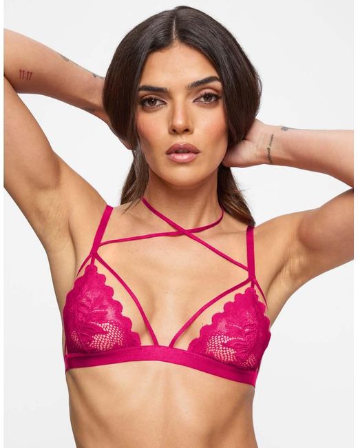 Ann Summers Red Desirable Crotchless Set