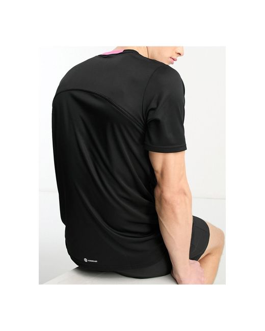 adidas Originals Adidas Training Design 4 Training Electric Print 3 Bar Logo T-shirt in Black | Lyst