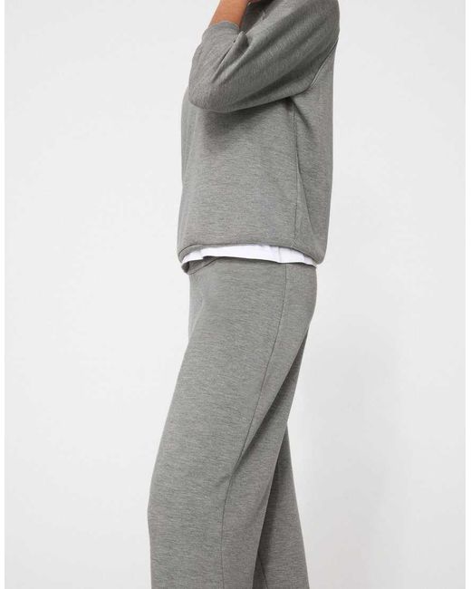 Tezenis Gray Soft Touch Straight-Cut Trousers