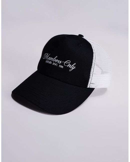 Cappellino Trucker Con Logo "Members Only" di ASOS in Blue da Uomo