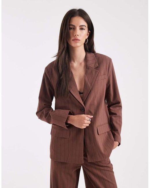 Object Brown Tailored Blazer Co-ord