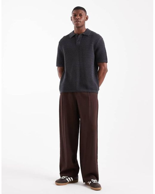 Levi's Blue Short Sleeve Knitted Polo for men