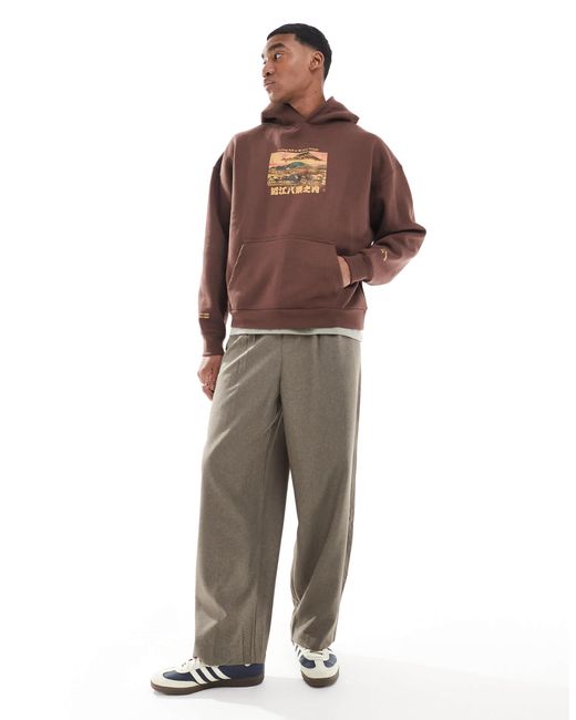 Pull&Bear – kapuzenpullover in Brown für Herren
