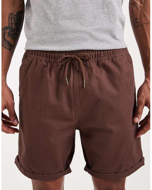 Brave Soul Gray Pull On Chino Shorts for men