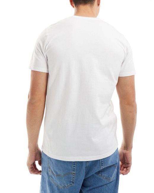 Hollister – 5er-pack t-shirts mit rundhalsausschnitt und logo-schriftzug in Pink für Herren