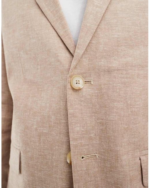 Jack & Jones Natural Premium Linen Mix Slim Fit Blazer for men