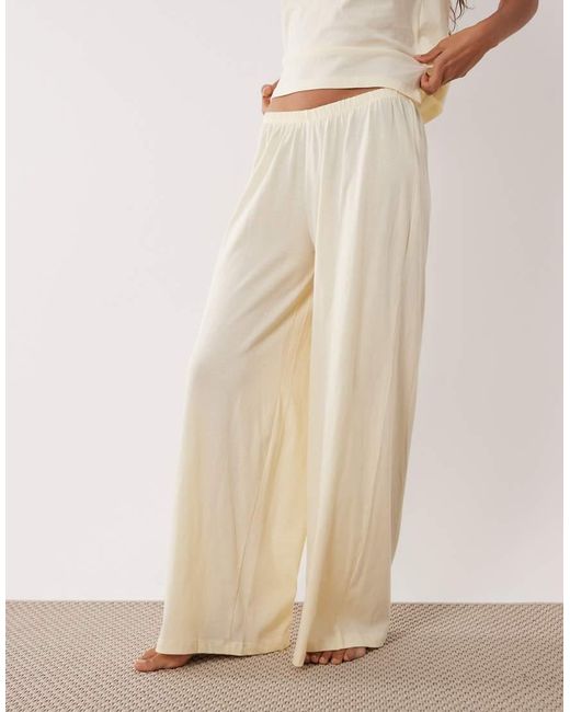 ASOS Natural Asos Design Petite Mix & Match Cotton Pyjama Trouser