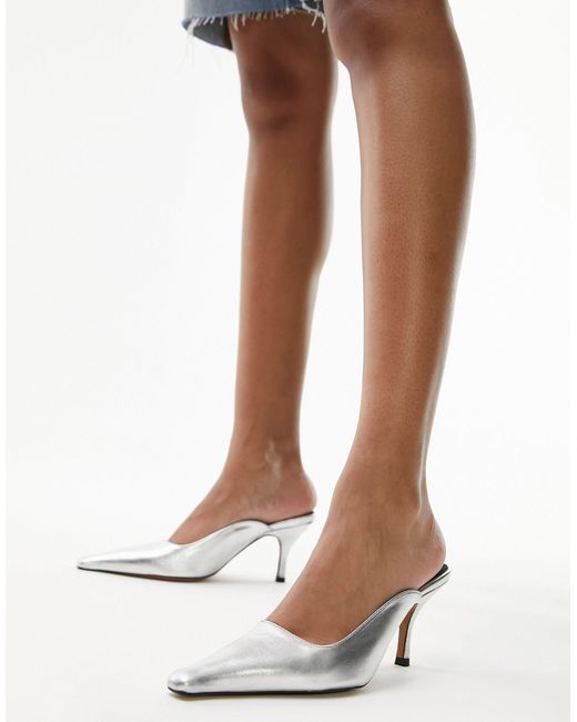 Etta - scarpe décolleté premium con tacco alto di TOPSHOP in White