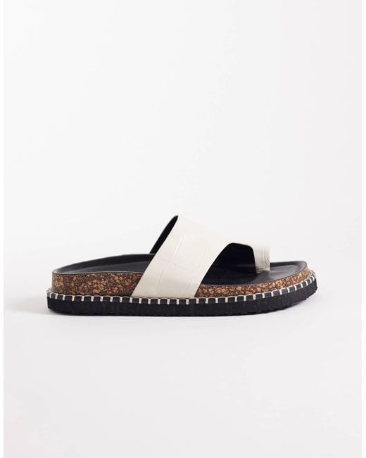 ASOS Multicolor Floris Toe Loop Flat Sandals