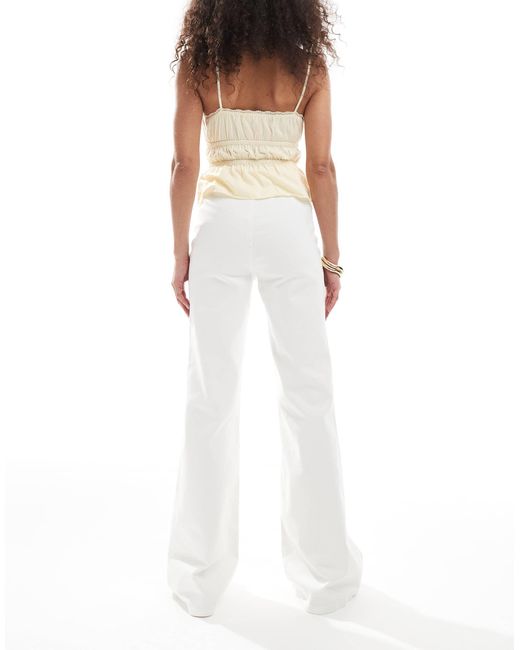 Miss Selfridge White – denim-schlagjeans im 70er-stil