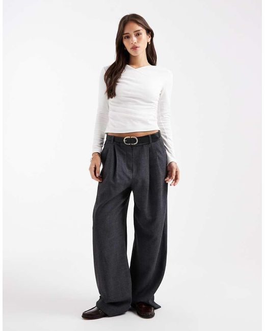 Mango White Teen Sculpt Top