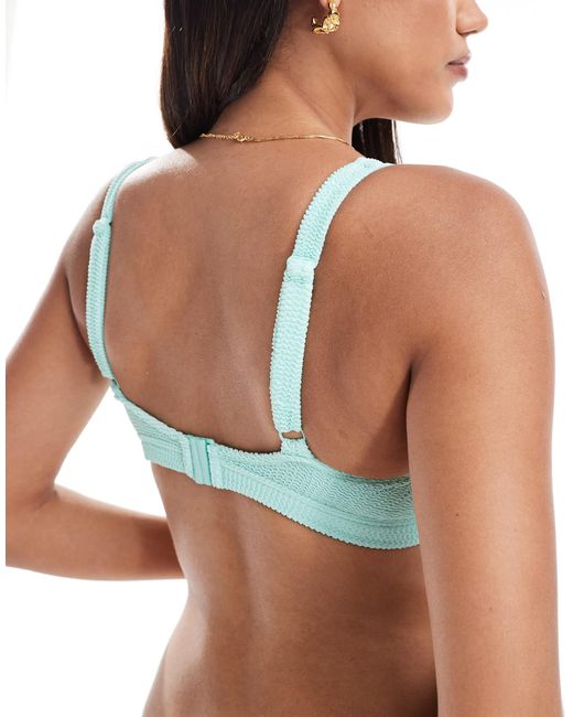 ASOS Blue – fuller bust – charlene – strukturiertes bikini-oberteil