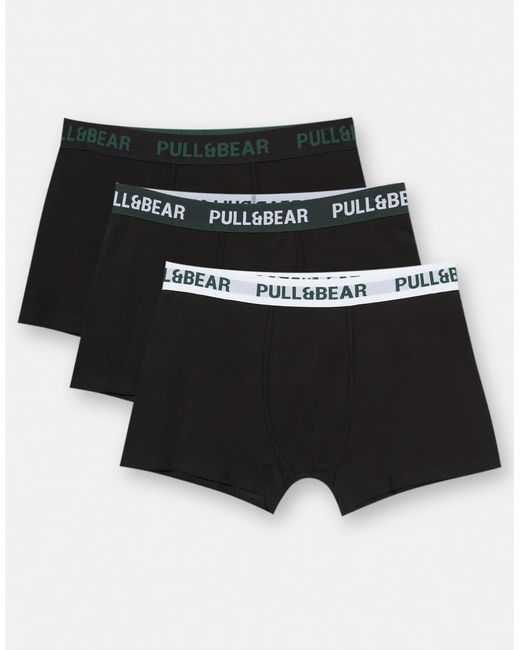 Pull&Bear Set Van 3 Boxershorts in het Black voor heren