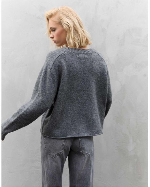 Stradivarius Gray – strickjacke