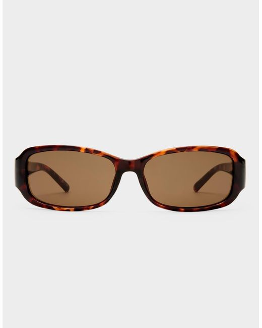 Le Specs Brown Gigglemug Rectangle Sunglasses