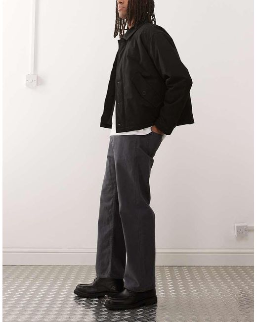 RVCA Black Dayshift 5 Pocket Canvas Trousers for men