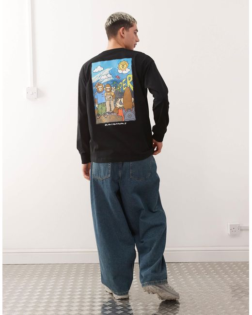 Aape By A Bathing Ape Blue Aape By A Bathing Ape Boxy Long Sleeve T-Shirt for men