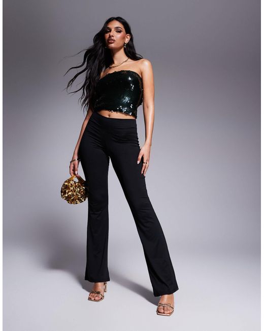Top bandeau d'ensemble à sequins - forêt ASOS en coloris Green