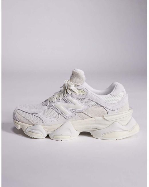 New Balance White 9060 Trainers