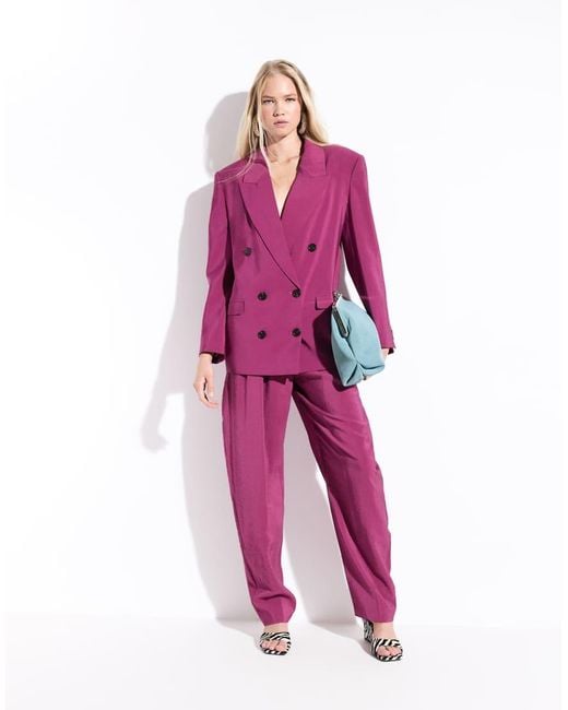 ASOS Pink Tailored Db Soft Suit Blazer