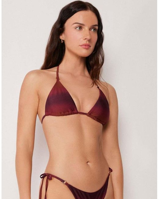 Calzedonia Red Triangle Bikini Top Soft Shades