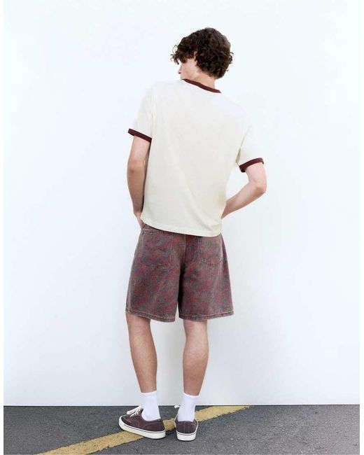 Pull&Bear White Grande Squadra T-shirt for men