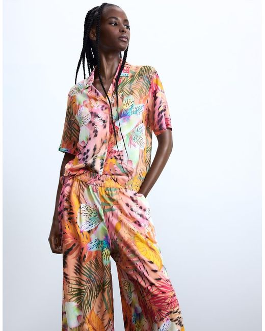 Desigual White Tropical Trousers