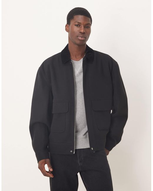 ASOS Blue Jacket With Contrast Collar for men