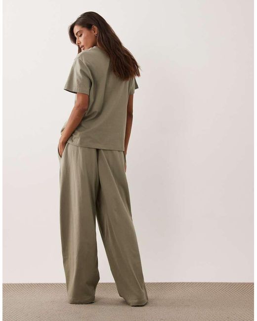 ASOS Natural Cotton Oversized Balloon Leg Trouser Co-ord