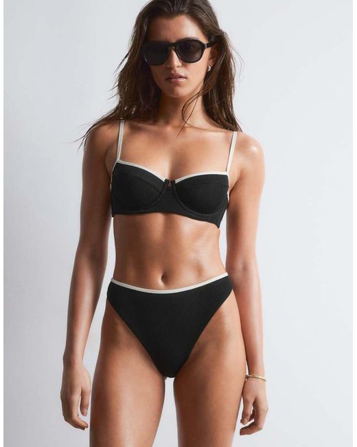 & Other Stories Black Mix And Match Underwire Cup Bikini Top
