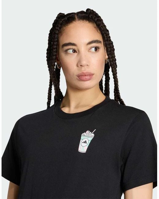 Adidas Originals Black Food Regular Graphic T-shirt