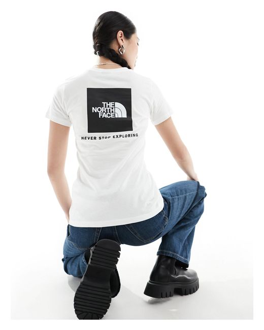 The North Face White Redbox Back Print T-shirt