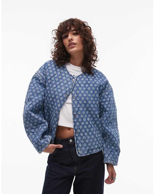 Levi's Blue Quilted Denim Jacket